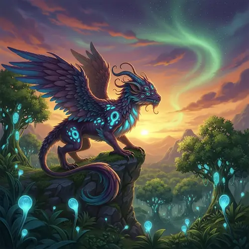 Fantastic Beast in Magical Landscape | Mythical Creature