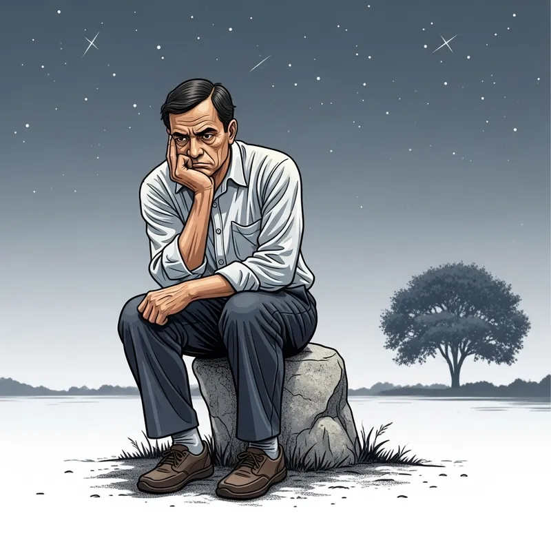 Contemplative South Asian Man - The Thinking Philosopher