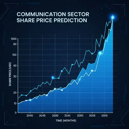 Communication Sector Stock Price Prediction Graph - Growth Trend in Blue Shades