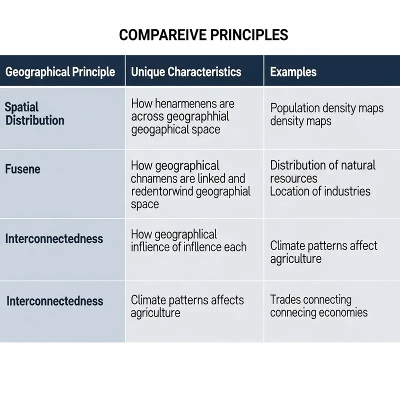 Geographic Principles: Comparative Features & Examples