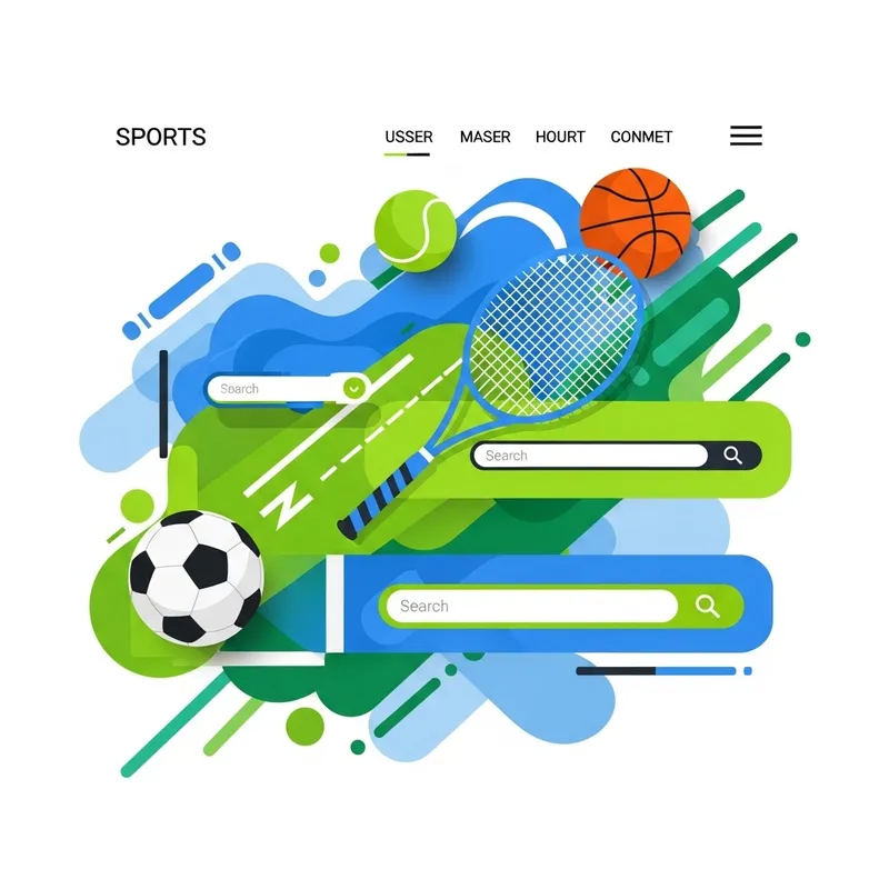 Abstract Sports Website: Vibrant & Unique Design