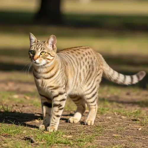 Vibrant Cat Roaming in Natural Habitat