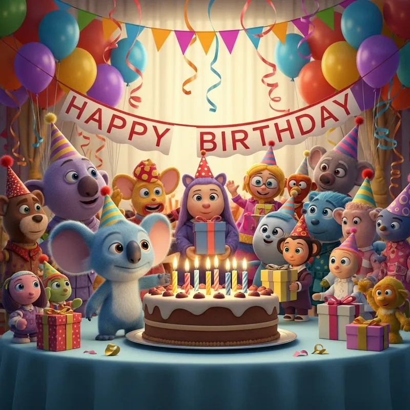 Stitch's Birthday Bash: Festive Celebration with Mischievous Blue Alien