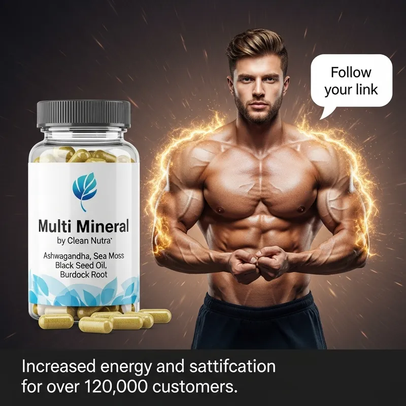 Boost Muscle Mass, Hair Health & Testosterone Levels with Multi Mineral by Clean Nutra
