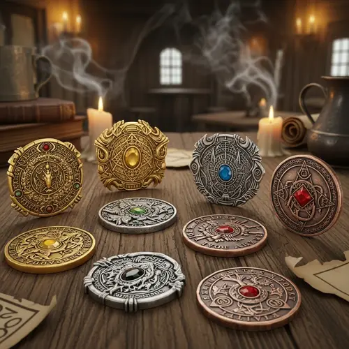 Fantasy Coins Collection: Intricate Designs & Precious Metals