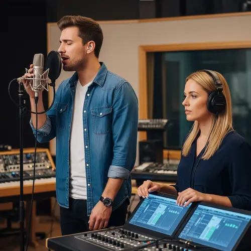 Passionate Male Singer in Recording Studio | Vocal Performance