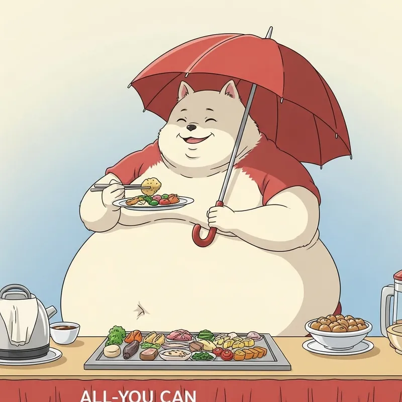 Totoro Buffet: All-You-Can-Eat Scene from Japanese Anime