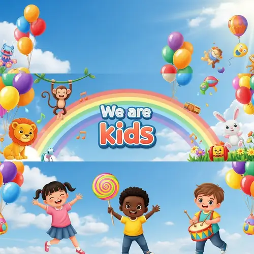 Vibrant Kids YouTube Channel Banner | We Are Kids