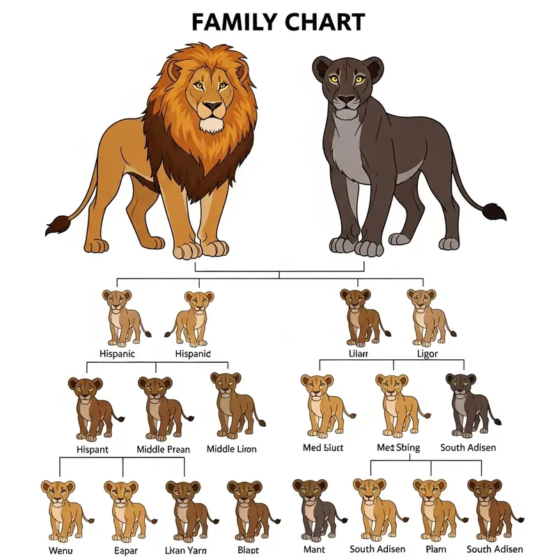 Lion Family Tree: Male & Female Pride Lineage