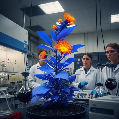 Genetically Modified Plant with Unusual Colors | Lab Environment