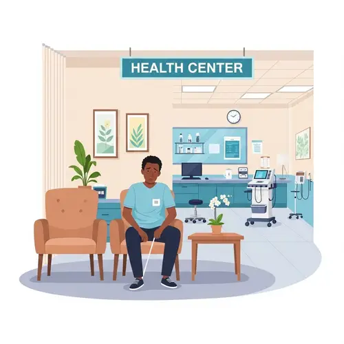 African American Man with Diabetes at Health Center