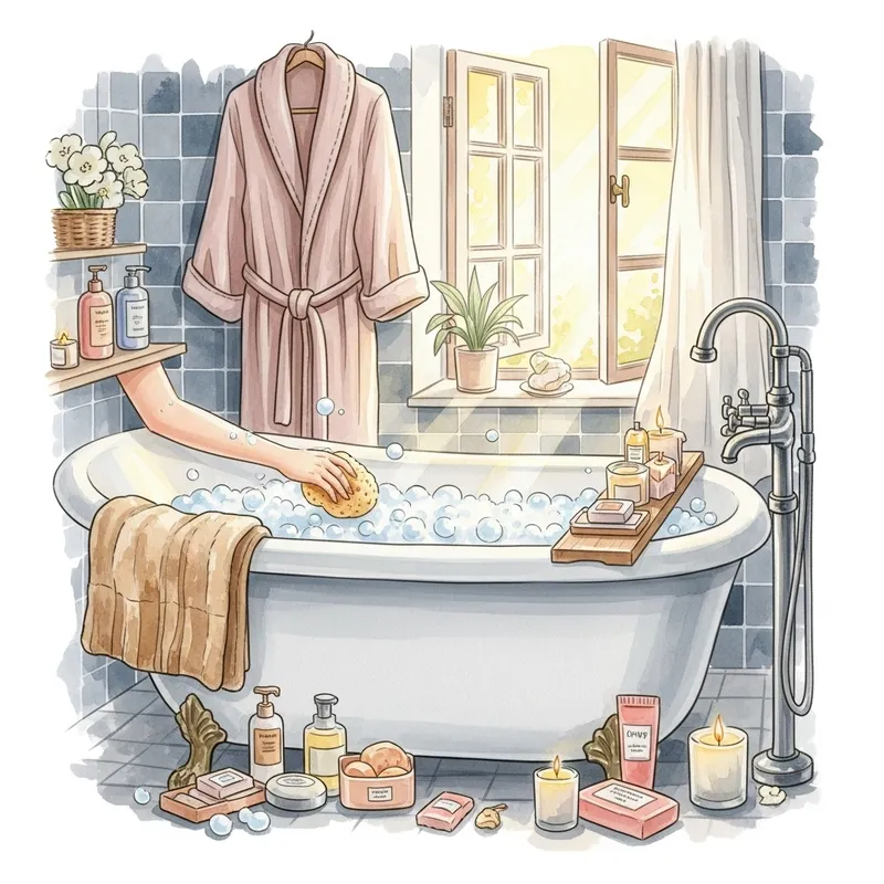 Vaginal Self-Care Art in Watercolor Aesthetics