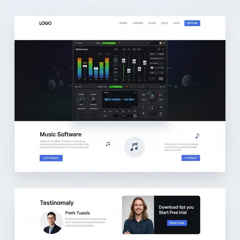 Sleek Music Software Landing Page Sleek Music Software Landing Page