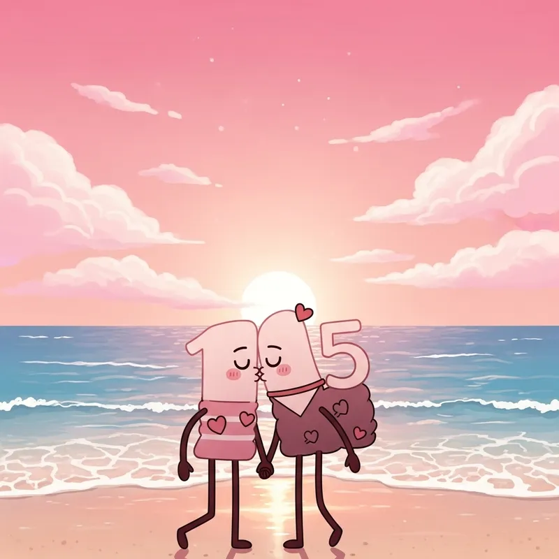 Digit Figures 15 Embrace on Beach at Pink Sunset Digit Figures 15 Embrace on Beach at Pink Sunset