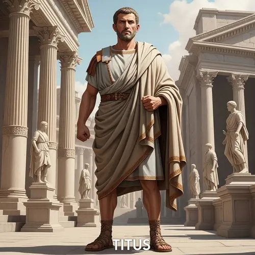 Titus - Roman Man in Toga with Assertive Stance