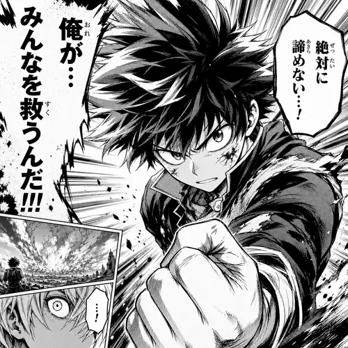 Dynamic Japanese Manga Illustration: Teen Protagonist