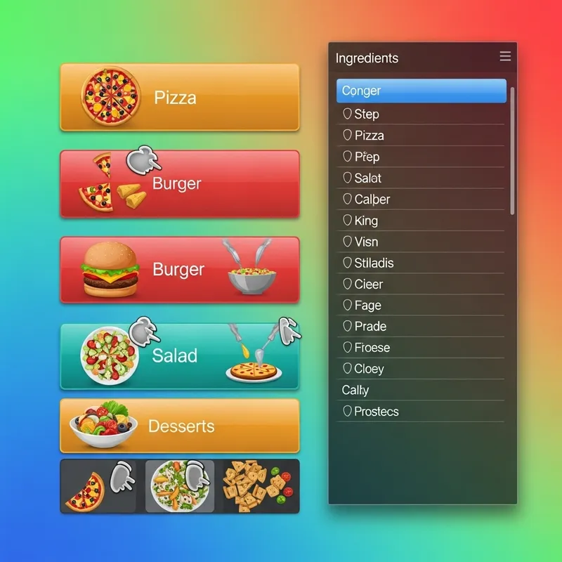 System Software Food Menu | Digital Interface Design