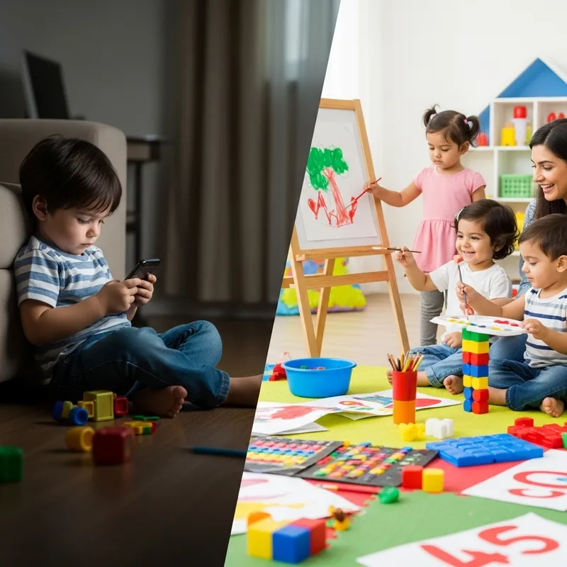 Contrast of Indian Toddlers: Mobile Addiction vs. Active Learning Contrast of Indian Toddlers: Mobile Addiction vs. Active Learning