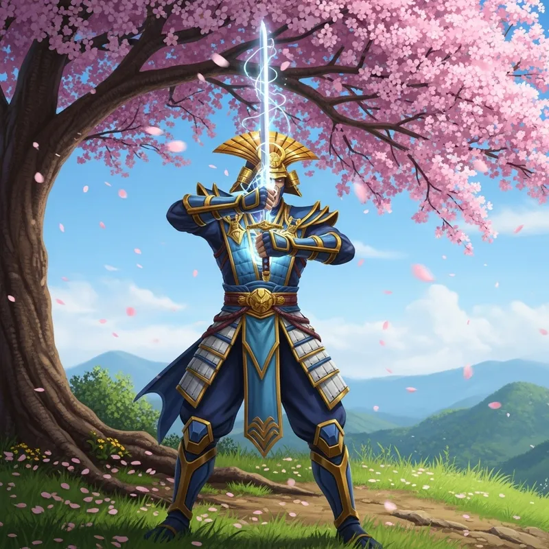 Genshin Impact Samurai Draw Sword Chest Sakura