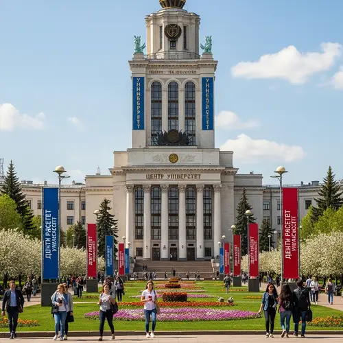Impressive University Building with Large Arched Windows | Institution of Wisdom
