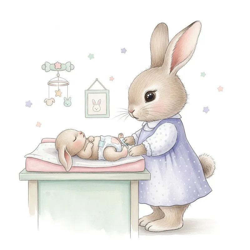 Heartwarming Newborn Bunny Scene | Tender Bunny Mommy Moment Heartwarming Newborn Bunny Scene | Tender Bunny Mommy Moment