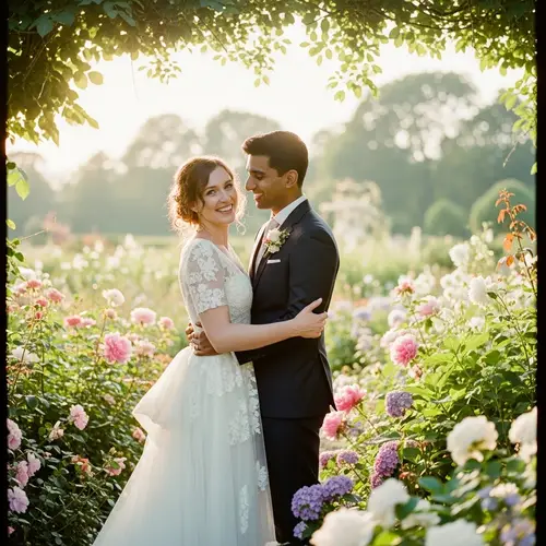 Vintage-inspired Multicultural Wedding in Lush Garden Setting