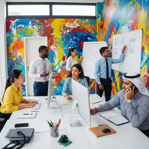 Diverse Team in Modern Office - Teamwork and Collaboration