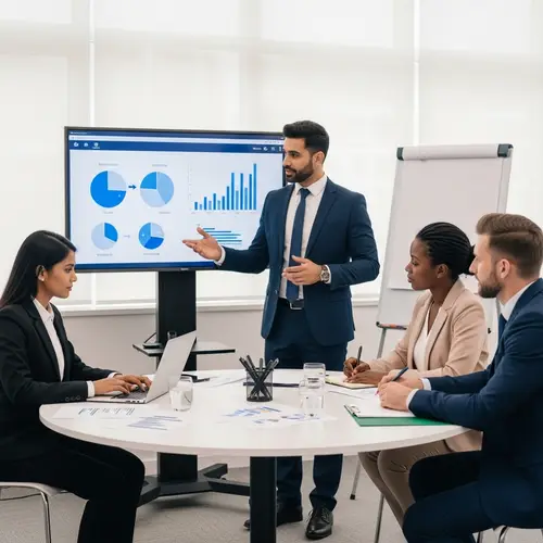 Professional Indoor Meeting with Diverse Individuals