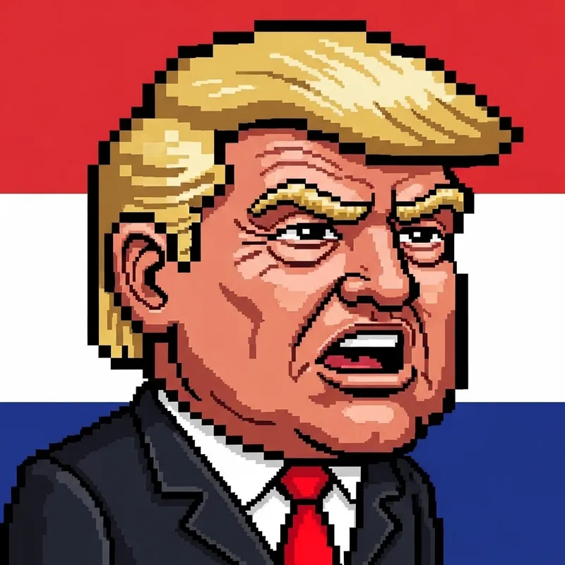 Pixelated Trump Cartoon Pixelated Trump Cartoon