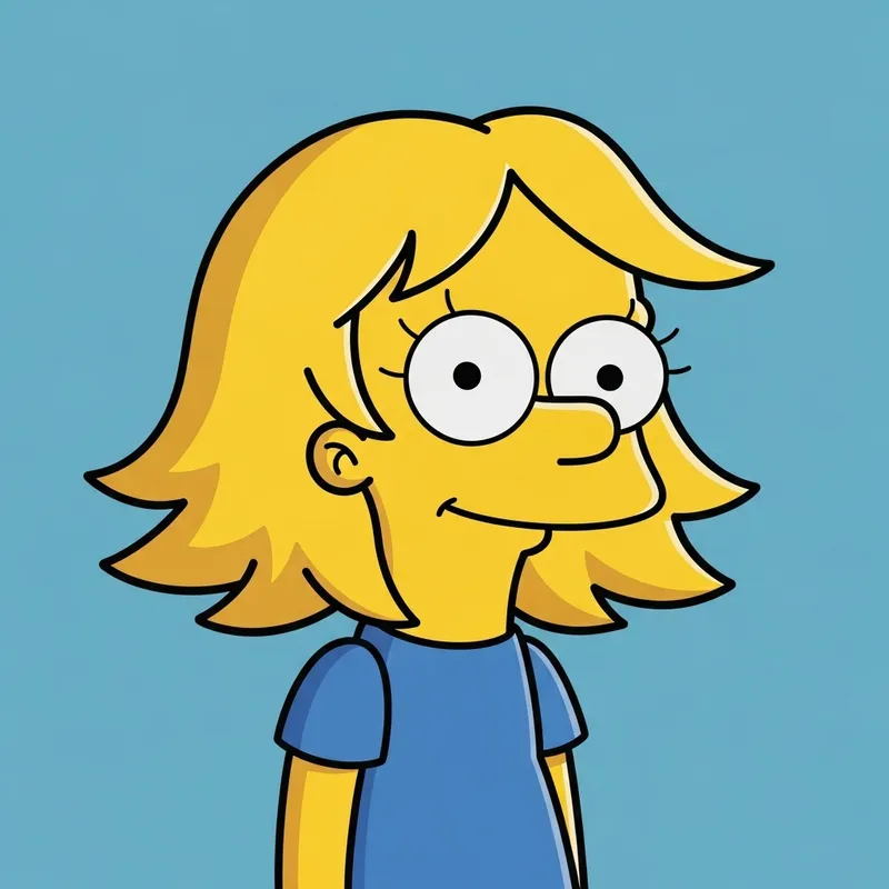 Blonde Girl with Blue Eyes in Iconic Style