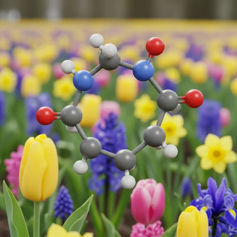 El Antihistamínico Ebastina con Flores de Primavera de Fondo