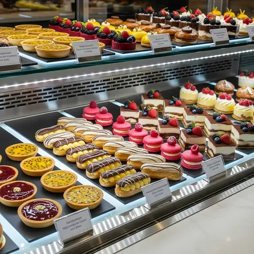 Exquisite Desserts in Modern Design Display