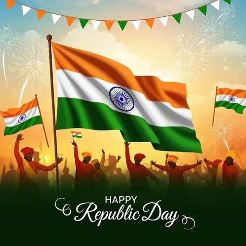 Republic Day Celebration in India | Tricolor Flag & Joyous Festivities