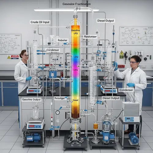 Gasoline Fractionation Purification Process Visualized