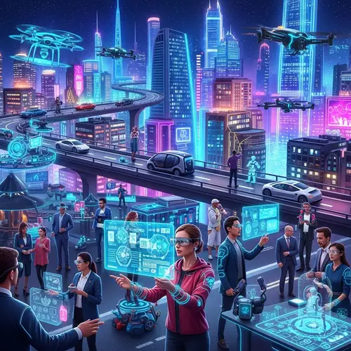 Futuristic Cityscape with Advanced Technologies | Innovative Urban Vision