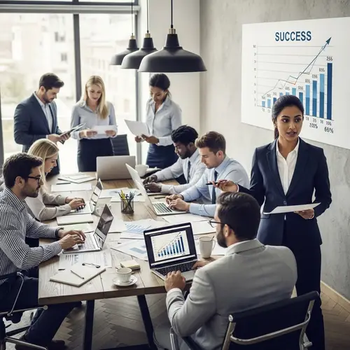 Multicultural Office Scene Fostering Corporate Success