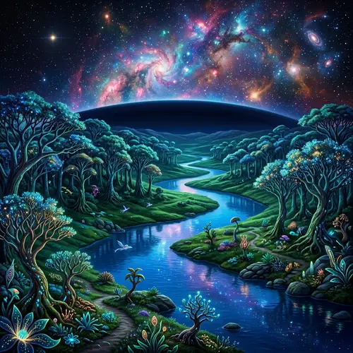 Enchanting Lonely Planet in a Faraway Galaxy