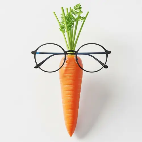 Carrot with Glasses: Bright and Cheerful Image