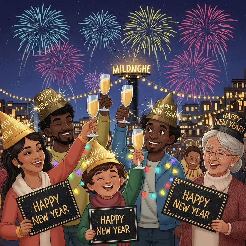 Vibrant New Year Celebration Vibrant New Year Celebration