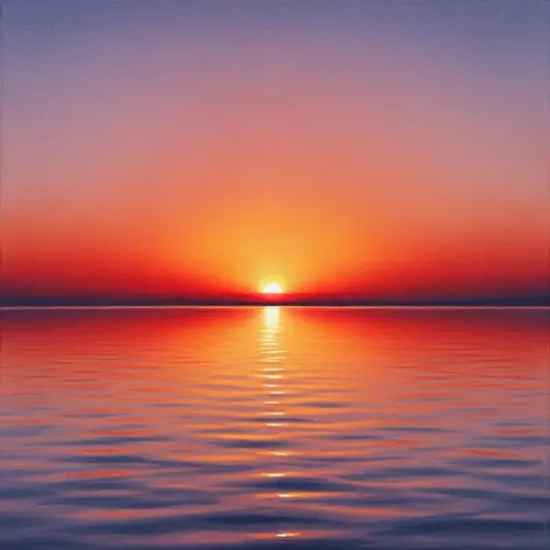 Tranquil Watercolor Sunset Painting