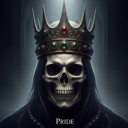 Artistic Skeleton Head Representing Pride