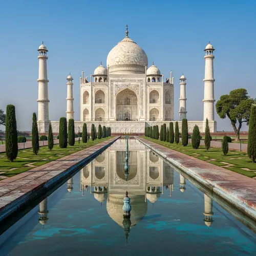 Taj Mahal: Iconic White Marble Mausoleum in India