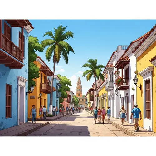 Watercolor Artwork of Cartagena de Indias