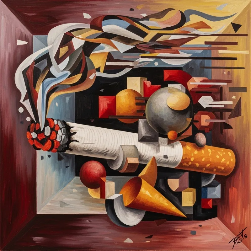 Modern Art Style Smoking | Abstract