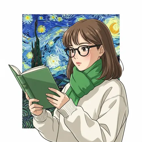 Asian Teen Girl in Vintage Anime Studio Portrait | Curiosity & Intellect