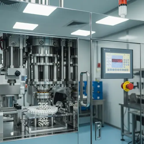 High-Precision Pharmaceutical Tablet Punching Machine | Industrial Design