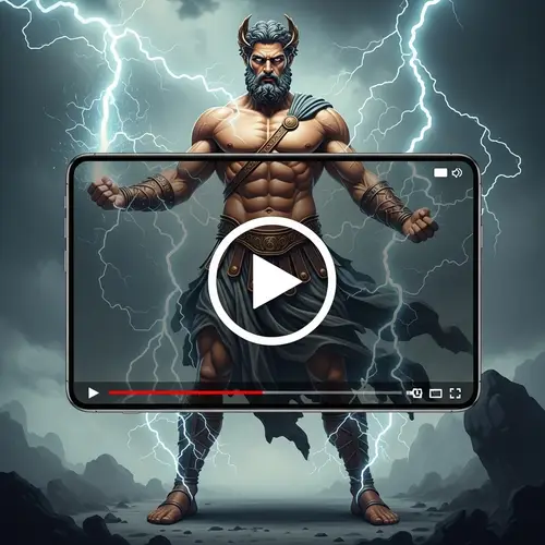 Powerful Greek Mythological Figure with Lightning Representation