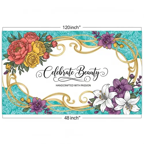 Bright Colors & Intricate Patterns: Floral Images & Calligraphy Design