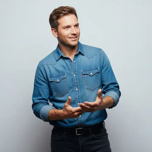 Genuine and Kind Mid-Thirties Man in Casual Attire