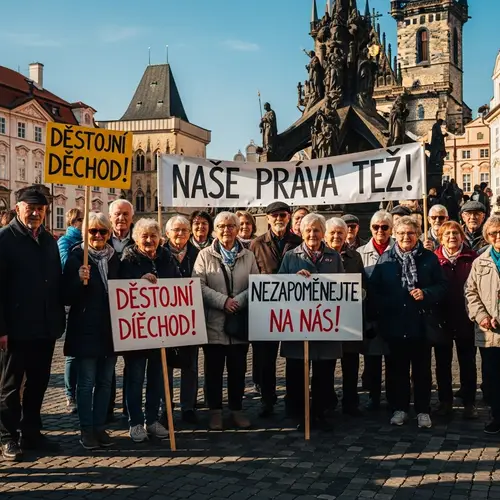 Retirees Peaceful Protest in Czech Republic | Solidarity Strike